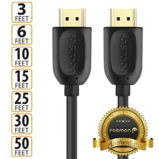 HDMI Cable Cord 1.4 4K 3D HDTV PC Xbox PS5 High Speed Plug 3 6 10 15 25 30 50 FT