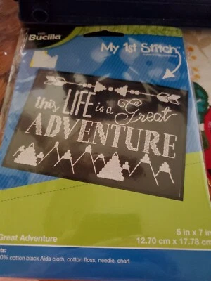Bucilla/My 1st Stitch Mini Counted Cross Stitch Kit 7"X5"-Great Adventure (14 Co - Image 1 of 3