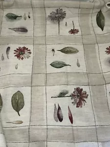 Vintage 5th Avenue Designs Garten Blumendruck Stoff importiertes Leinen 2 Meter - Bild 1 von 4