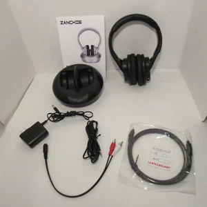 Zanchie Auriculares Inalámbricos TV Sobre la Oreja Auriculares - Transmisor RF Base de Carga - Imagen 1 de 12