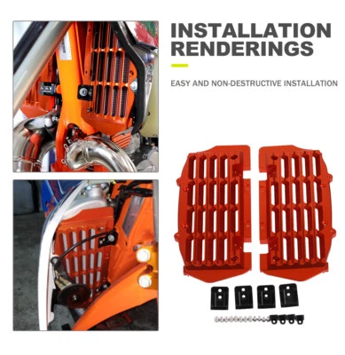 FOR KTM SX SXF EXC EXC-F Six Days 125-500 Orange Radiator Grille Guard Protector - Image 1 of 4