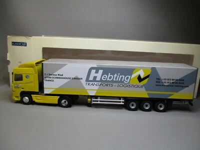 AS325 ELIGOR 1/43 DAF XF TRANSPORTS LOGISTIQUE  HEBTING Ref 116388 - Photo 1/4