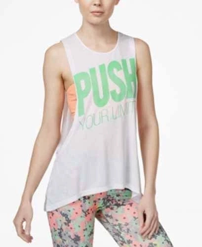 Топ безрукавка Energie Active Juniors' Mara High-Low Push Your Limits Graphic Muscle M - Изображение 1 из 2