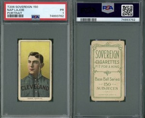 1909 T206 Nap Lajoie Portrait Sovereign 150 Rare Combo HOF GOAT Cleveland