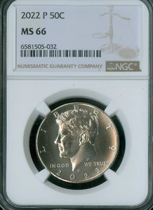 2022 P KENNEDY HALF DOLLAR NGC MS66  . - Picture 1 of 2
