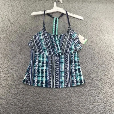 So Juniors Traje De Baño Top Tankini Top Mediano Patrón Geométrico Vestido NET Foto 1 de 4