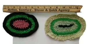 2 Vintage Dollhouse knitted Rug Carpet - Picture 1 of 10