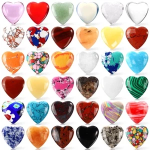 100PCS Pietre Preoccupanti Forma di Cuore Cristalli Guarigione, Cristallo Ansia Bulk 0,8 In... - Foto 1 di 7
