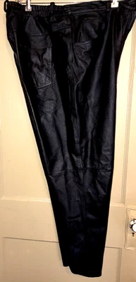 Venezia Black 100% Leather  Lined Women's Trousers Size H6 Plus SIZE 20? - Image 1 of 4