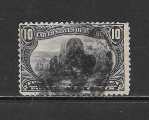 U.S. SCOTT 290 USED FINE+ - 1898 10c GRAY VIOLET - TRANS-MISSISSIPPI ISSUE - Picture 1 of 2