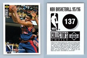 Allan Houston - Pistons #137 Collectors Choice 1995-6 Basketball Sticker - Picture 1 of 1