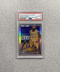 Panini Contenders Optic #30 2018 LeBron James estuche de vista previa Hit SSP PSA 10 raro - Imagen 1 de 2