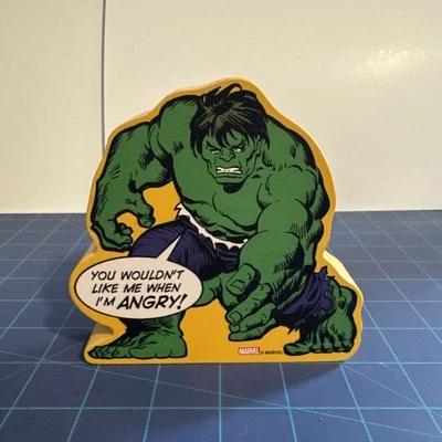 Madera Increíble Hulk Decoración Colgante Pared 4.5” Alto Foto 1 de 3