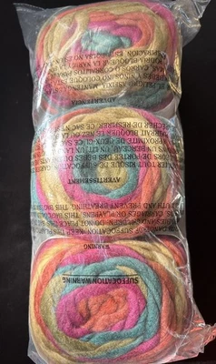 3 Lion Brand Wool Ease Super Bulky Yarn Roving Stripes 626-603 Maple Warm Tone - Image 1 of 4