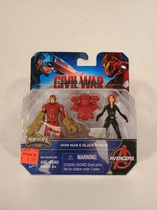 Marvel Miniverso Guerra Civil Capitán América IRON MAN & BLACK WIDOW Caja Dañada - Imagen 1 de 7