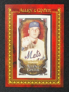⚾ TOM SEAVER - 2024 Topps Allen & Ginter Mini Framed Cloth GOLD HOF SSP /10 - Picture 1 of 2