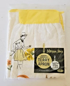 Vintage 60s 70s Morgan-Jones Terry Cloth Half Apron NEW in Package Chicken - Picture 1 of 4