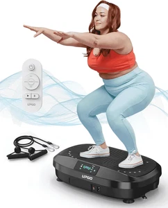 Máquina de ejercicio con placa vibratoria, entrenamiento para todo el cuerpo - negra - Imagen 1 de 10
