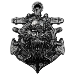 2025 Cameroon Pirates Anchor of Command Blackbeard 2 oz Silver UV Enameled Coin - Picture 1 of 12