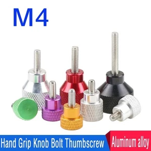 M4 Aluminum Stainless Steel Knurled Thumb Screw Hand Grip Knob Bolt Thumbscrew - Picture 1 of 78