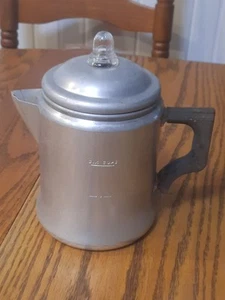 Vintage Enterprise Aluminum. 6 Cup Stove Top Coffee Pot Percolator Camping - Picture 1 of 14