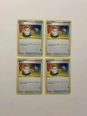 4x Switch 183/202  Eevee Stamped Deck Variant NM Sword & Shield Playset A - Image 1 of 2