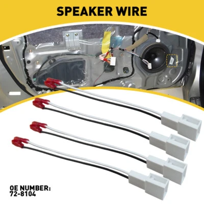 4x Adapters Speaker Wire Harness Connector Copper For Hyundai Tiburon 2003-2008 - Image 1 of 4