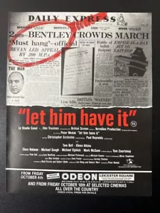 LET HIM HAVE IT - MOVIE ADVERT | 12.5X10"' MAGAZINE ADVERT / POSTER L437 - Imagen 1 de 1