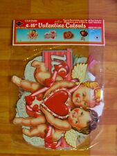 Valentines Diecut Cutouts Decoration 1990 Beistle Four Pack of 16" Nos