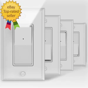 4Pack  3 Way Light Switch with LED Night Light 15Amp 120/277Volt,Three - Picture 1 of 7