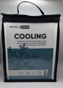 Protect Ease Cooling Waterproof Fitted Mattress Cover, Twin Size, White - Picture 1 of 2