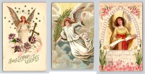 Easter Wishes Lot of 3 Postcards Early 1900s - Picture 1 of 2