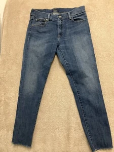 Polo Ralph Lauren Unhemmed Distressed Denim Jeans Women's size 29R - Picture 1 of 9