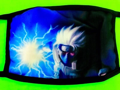 NEW Naruto Anime Kakashi Hatake Sharingan Lightning Face Mask Cover USA SELLER - Image 1 of 4