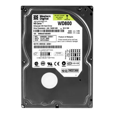 Wd Caviar 80gb 5.4k 2mb Ata 3.5'' Wd800ab-22cba1 - Image 1 of 3