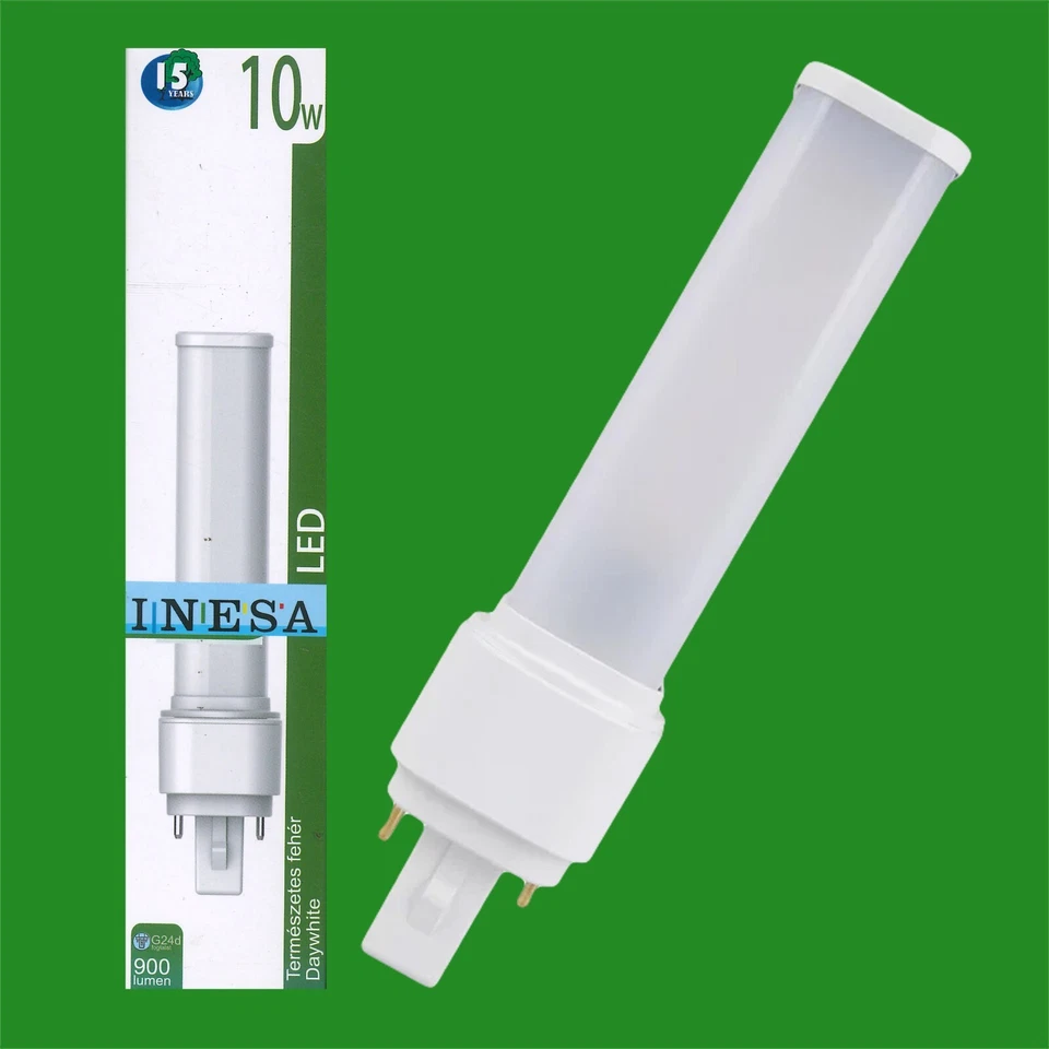 2x 10W = 26W LED Nachrüstung PLT drehbar G24D 2Pin Glühbirne 6500K Tageslicht weiß - Bild 1 von 1