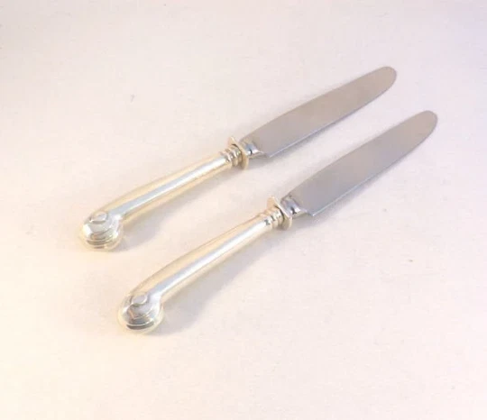 Par de cuchillos Onslow by Tuttle Sterling - 8 5/8" - marca de fecha GWB Foto 1 de 4