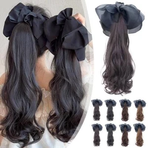 -Extensión de cabello con clip cola de caballo sintética cola de caballo cabello cola de caballo pieza de cabello - Imagen 1 de 26