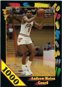 RARE 1991-92  1992 WILD CARD 1000 STRIPE BASKETBALL MT ANDREW MOTEN 107 GATORS