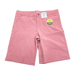 Cat & Jack Boys Size 18 Husky Flat-Front Shorts Stretch Pockets Red - Picture 1 of 11