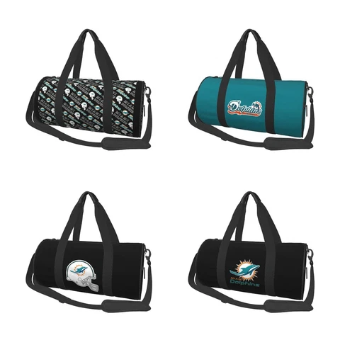 Miami Dolphins Travel Bag Gym Sport Bag Duffle Carry on Luggage Bag Collapsible Cover