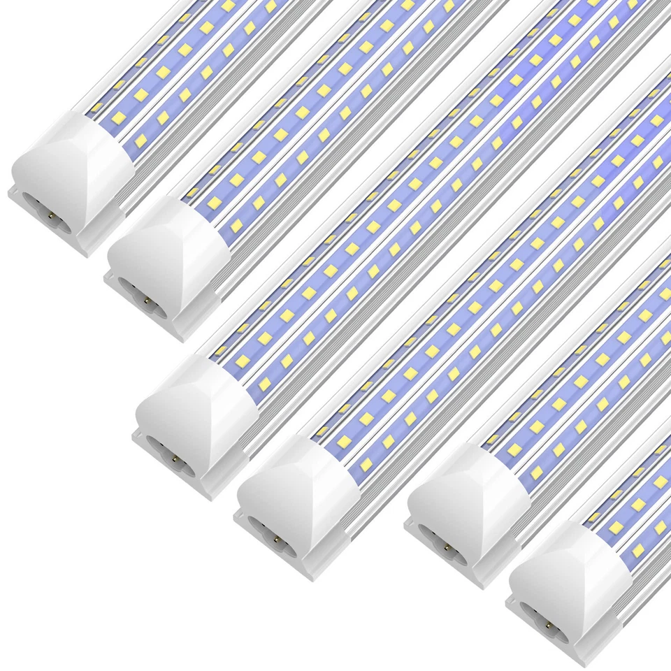 60W 120W T8 LED Tube Lights 4 FT 8FT LED Shop Light Ceiling Fixture 5000K~6500K - Image 1 of 4