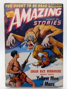 AMAZING STORIES Pulp - August 1941 - St John cover, Edgar Rice Burroughs - Picture 1 of 5