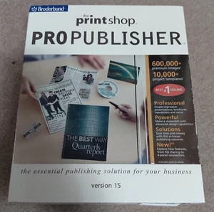 BRODERBUND The Print Shop Deluxe Version 15 (CD Set, Manual) Win 98/2000/ME/XP - Photo 1/6