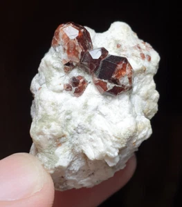 Very Nice Luster Quality Garnet with Feldspar Matrix Specimen Afghan 77 Carat - Picture 1 of 8