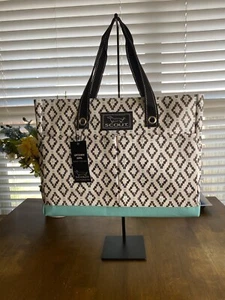 SCOUT Uptown Girl Pocket Tote Bag - All Weather Woven - Teal Diamond - Picture 1 of 12
