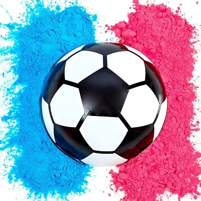 Balón de fútbol Ultimate Party Supplies revelación de género | Kit de polvo azul y rosa | N Foto 1 de 4