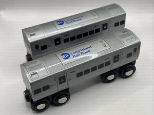 Munipals Wooden Subway NYC MTA LONG ISLAND RAIL ROAD Trains M7-A & M7-B VGUC - Picture 1 of 5