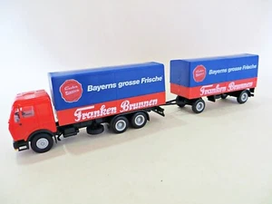 HERPA 'MERCEDES ARTICULATED TRUCK/TRAILER FRANKEN BRUNNEN' H0/1:87. VGC. VINTAGE - Picture 1 of 8