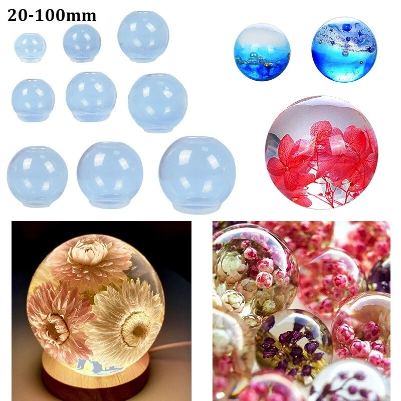 9-teiliges Epoxidharz Formen Set – Silikonformen Für Kugeln, Herzen, Kristalle & Mehr